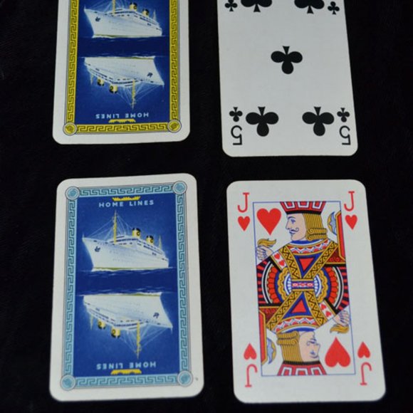Vintage Home Lines Double Deck of Playing Cards in original Box - complete set - Picture 2 of 3